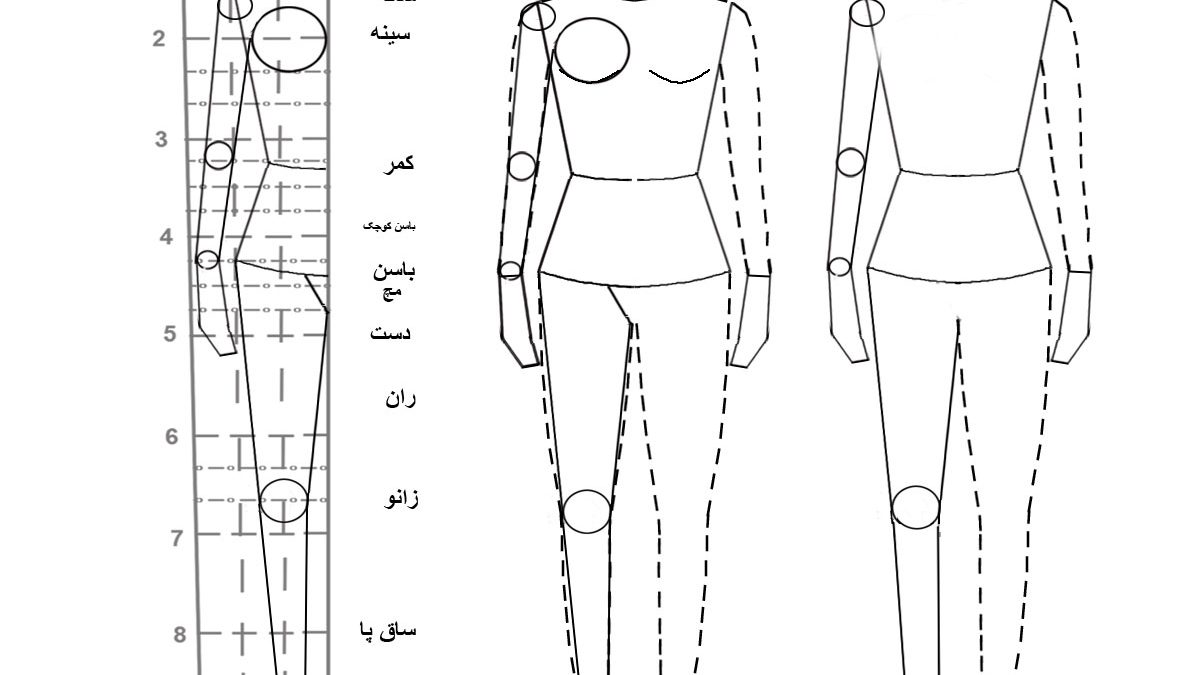 #رسم طراحی مانکن قدم به قدم
