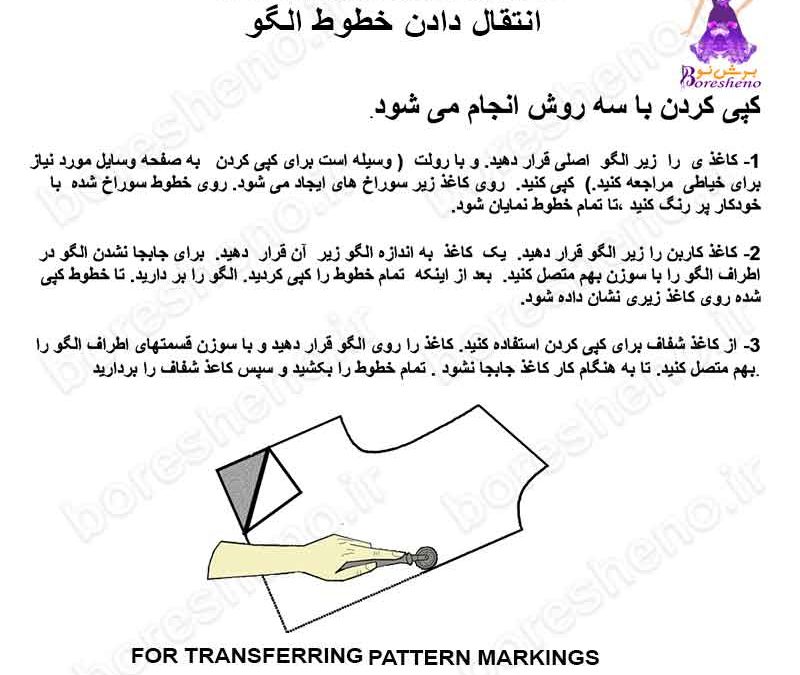 #انتقال دادن خطوط الگو